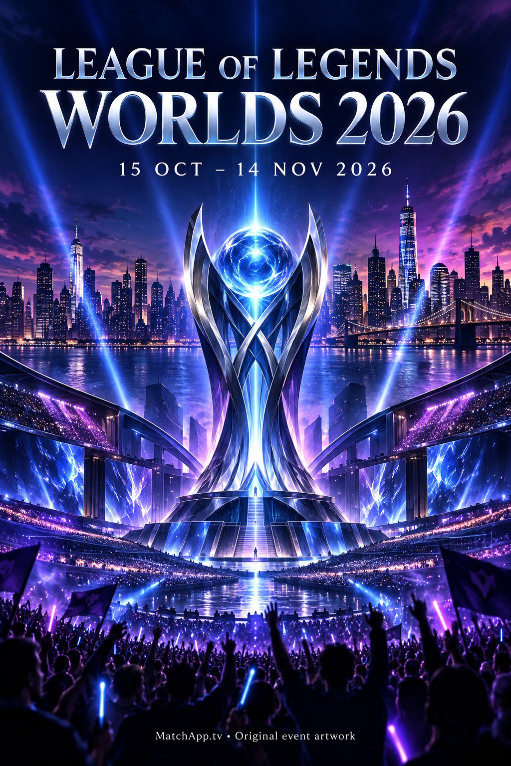 League of Legends Worlds 2026 — original MatchApp artwork